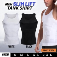Men Compression Slimming Singlet Shapewear Gym Body Contouring Waist Shaper Quick Dry Workout Top Re