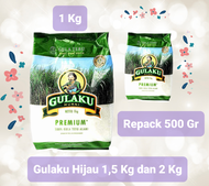 1.5 dan 2 Kilo / Kg Gula Pasir atau Gula Putih Premium Hijau dan Kuning Gulaku Rose brand Indomaret