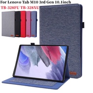 For Lenovo Tab M10 Gen 3 TB328FU TB328XU Soft Shockproof Cover M10 3rd Gen TB328 10.1 Fashion Denim Style PU Leather Tablet Case