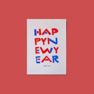 \ HAPPYNEWYEAR / RISO 新年賀卡