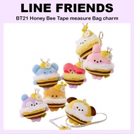 [LINE FRIENDS] BT21 Honey Bee Tape measure Bag charm (Koya / RJ / Shooky / Mang / Chimmy / Tata / Co