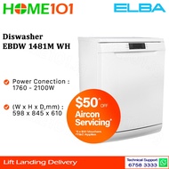 Elba Free Standing Dishwasher EBDW 1481M WH