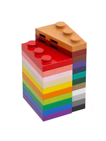 50 pieces of MOC parts 43722 43723 wedge board 3 x 2 left and right building blocks children's creat