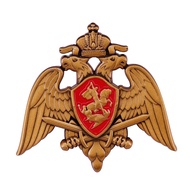Russian army military badge with double eagle