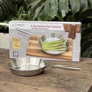 Chảo inox 316 Liền Khối 5 lớp 5-Ply Premium Kaiyo Chống Dính Tự Thân (Chảo cạn) Larva Store