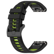 [Penang Ship] Dual Colour Sport Silicone Strap Band - Smart Watch Garmin Fenix E 8 47mm 7 7 Pro 6 6 