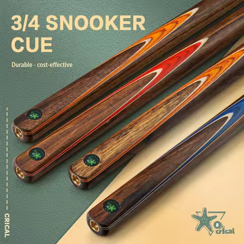 Snooker Cue with 10-10.2mm TipCRICAL 3/4 Snooker Cue Ash Wood Shaft free extension and case for Snoo