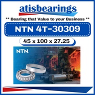 NTN 4T-30309 ( 45 x 100 x 27.25 ) 100% ORIGINAL Made In JAPAN Metric Tapered Roller Bearings 4T 3030