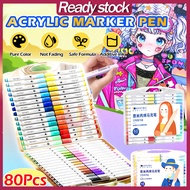 Acrylic Paint Drawing Colouring Painting 60/80 Colour Enmy Acrylic Marker Pen Art Arcylic Markerpen 