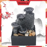 [Freedom01.sg] Creative Flowing Water Fountain Feng Shui Luck Home Office Decoration Tabletop Caft