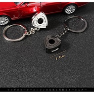 New Spinning Rotor Keychain Creative Car Fans Favorite Auto Parts Model Engine Rotary Keyring Key Ri