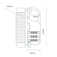 QIVBP Motor Bike Bicycle Helmet Lock for E-Bike Road Mountain Bike Outdoor Ski Gate Helmet Password Accessories VMZIP