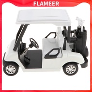 [FlameerMY] 1:20 Alloy Pull Back Model Car Simulation Golf Cart Desktop Model Toy White
