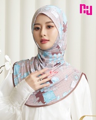 NUNUH RAYA ผ้าคลุมผมฮีญาบมุสลิมแบบสวมสำเร็จ ทรงตาลงกง (TLK)