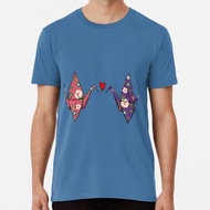 Kissing Cranes On Black Background T-Shirt