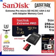 [SG] SanDisk Extreme Pro 1TB | 512GB | 256GB |128GB | 64GB | 32GB micro SD HC/XC USH-3 A2 with Adapter Memory Card