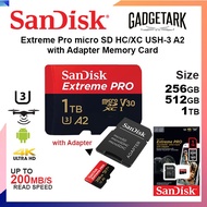 [SG] SanDisk Extreme Pro 1TB | 512GB | 256GB |128GB | 64GB | 32GB micro SD HC/XC USH-3 A2 with Adapt