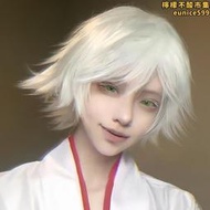 【可刷卡】假髮男瑞希元氣少女緣結神自然cos真實純白色假毛仿真全頭套