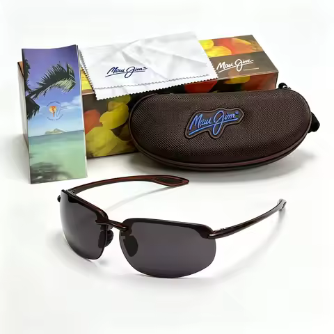 Maui Jim Ho'okipa 407 Men Polarized Sunglasses Outdoors Sports Cycling Fishing Rimless Glasses Light