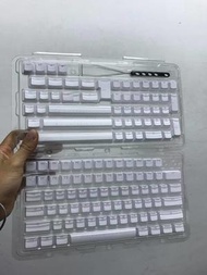 Keycaps Mechanical Vortex Keyboard PBT Shine Through White Tembus LED