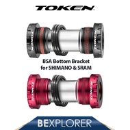 TOKEN TBT BSA-24 TI CERAMIC THREADED BOTTOM BRACKET for SHIMANO Cranksets
