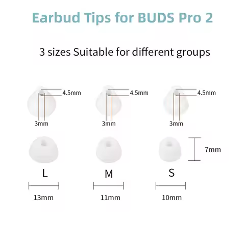 for CMF by NOTHING BUDS Pro 2 Eartips Earbuds Tips Silicone Accessories Earphone Cover Replacement E