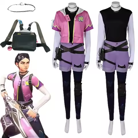 Clove Cosplay Fantasy Backpack Suits Game Valorant Costume Disguise Adult Women Roleplay Fantasia Ou