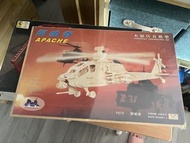 阿帕奇直升機木製拼裝模型