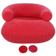 Horoper Inflatable Sofa, Inflatable Lounger, Inflatable Flocking Sofa Chair with Armrest for Living 