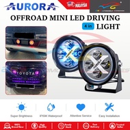 [BUNDLE OF 2PCS] AURORA 4" SUPER BRIGHT CAR SPOT LIGHT ROUND LED SPOTLIGHT WITH RGB LIGHT