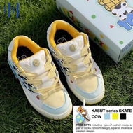 TAELLO👸🏻👟SKATE SHOES SERIES SIZE UK4-6 YELLOW WHITE DOTS modern design sneaker shoes thick sole rubb