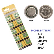 AG3 LR41 LR41W CX41 392A 1.55V AG4 AG10 AG13 CR2016 CR2025 CR2032 Sony317 ALKALINE BATTERY