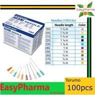 Terumo AGANI Disposable Needles [100pcs per box] 18G/ 20G/ 21G/ 22G/ 23G/ 24G/ 25G/ 26G/ 27G/ 30G