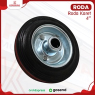 4" Rubber trolley wheels / cart wheels display case wheels. 4 inch wheel only 4"