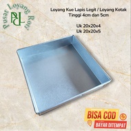 Lapis Legit Pan 4cm and 5cm High Square Pan Size 20x20 Galvalum Material Loyang Kek