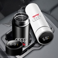 500ml Portable Car Smart Thermos Bottle Temperature Display Cup For Audi A3 8L 8V 8P A4 B5 B6 B7 B8 