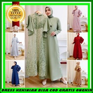 Korean Style Dress Adult Hijab Elegant Dres Brocade Driss Party Invitation Tops for Women Contempora