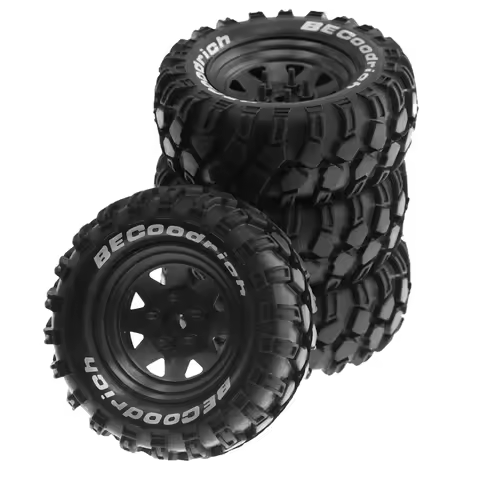 Metal 1.9Inch Beadlock Wheel Tires for 1:10 RC Crawler Car Axial SCX10 90046 TRX4 Redcat