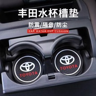 Suitable for toyota hiace van accessories sienta noah altis chr rav4 camry emblem wish prius logo axio corolla  Car Water Coaster Corolla Ralink 21 Camry Willanda Door Slot Storage Box Cushion