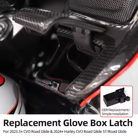 Motorcycle Glove Box Door Latch Replacement for 2023.5-up Harley CVO Road Glide 2024-up Road Glide C