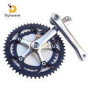 Dynwave Bike Crankset 39-53T Double Chainring High-Strength 130BCD 165mm Crankarms 39T-53T