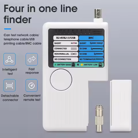 Professional Multi Function Network Cable Tester, RJ45, RJ11, USB, BNC, LAN Cable, Cat5, Cat6, Wire 