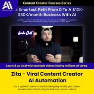 Content Creator Course - Zita - Viral Content Creator AI Automation - Use AI for your content growth
