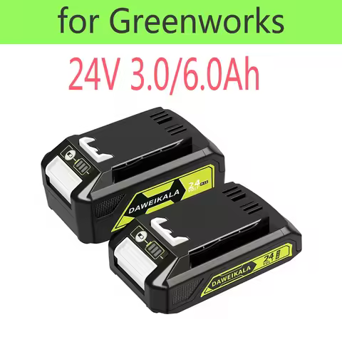 The latest 24V 6.0Ah DAWEIKALA Genuine For Greenworks Lithium Battery for 24V 48V Tools MO24B410 MO4