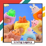 LIVING LAGECY Soft Toys Cute Cheese Mouse Cup Pinch Mouse Children's Toys Press The Toy Office To Un