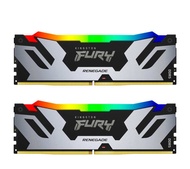 แรม คิงชตัน32GB (16GBx2) DDR5 6400MHz RAM (หน่วยความจำ) KINGSTON FURY RENEGADE DDR5 RGB (BLACK-SILVE