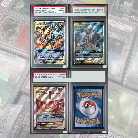DIY PROXY PTCG GRADED Collection Card 2020 SM BLACK STAR PROMO #SM240 ESPEON&DEOXYS GX PRM-TAG TEAM 