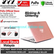 PsDs Blinking Glitter Protective Cover Case for Laptop MB Air 13 A1932 A2179 A2337 2018~2020 EMC 318