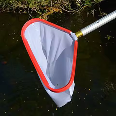 Pool Landing Net Fine Mesh Pool Net with Aluminium Handle Pool Leaf Skimmer Net Professional Pool Ne