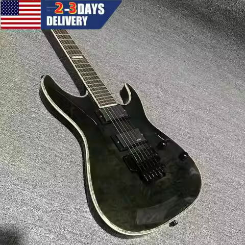Hot selling black AMTL electric guitar 2H pickup fixed bridge 6-string rock style